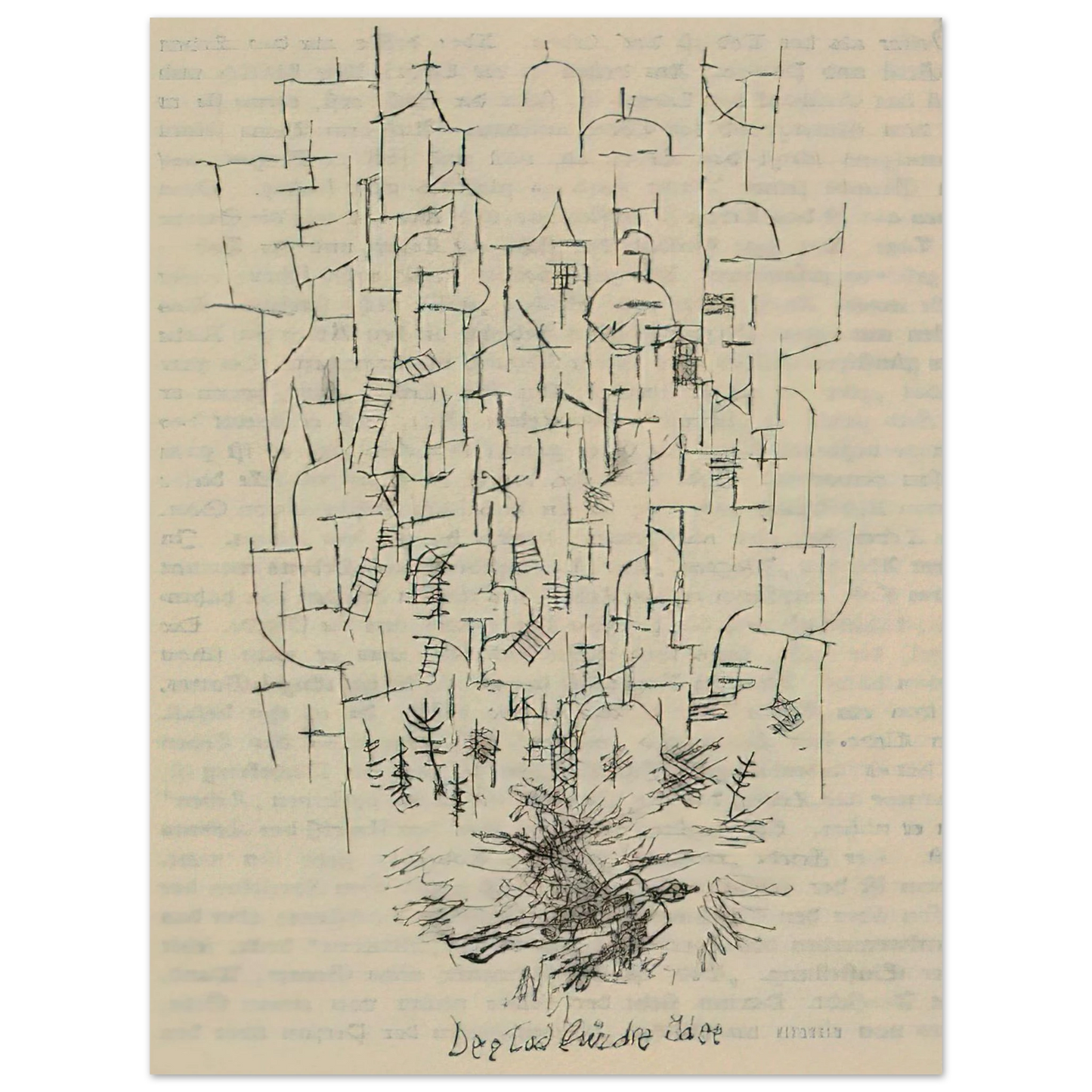 Paul Klee - DEATH FOR THE IDEA 1915 75x100 cm / 30x40inches Fine Art Poster