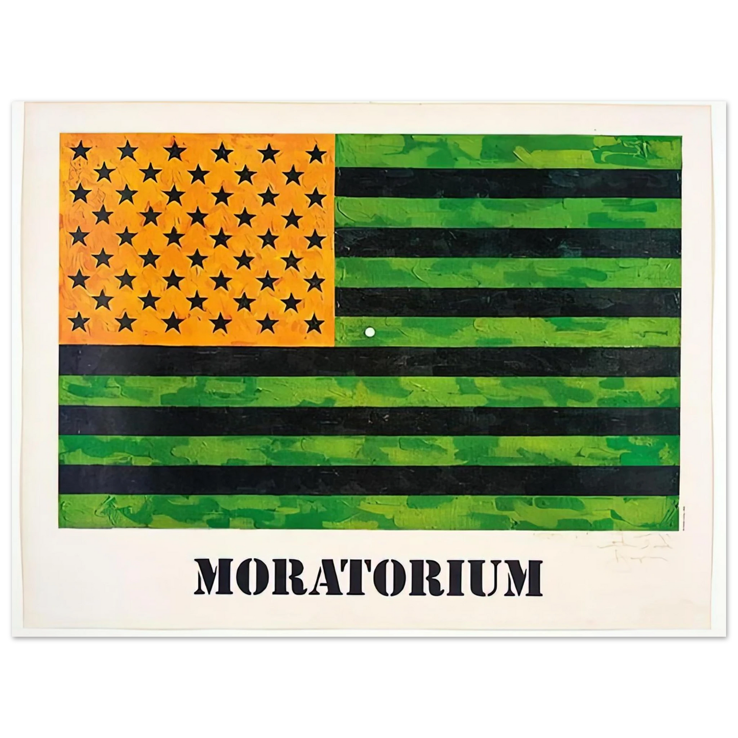 Jasper Johns - MORATORIUM FLAG 75x100 cm / 30x40inches Fine Art Poster