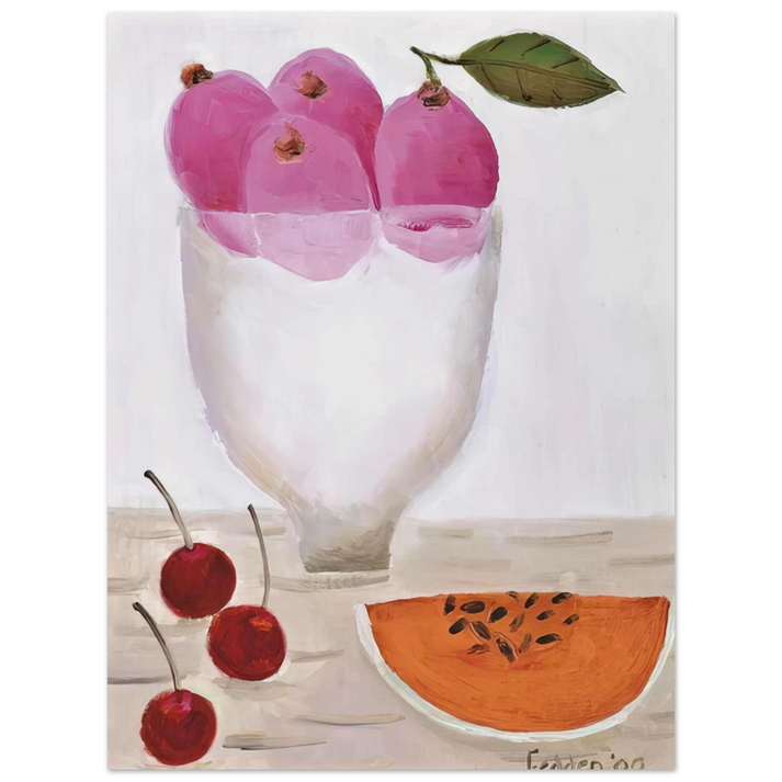 Mary Fedden - Three Cherries - 2000 75x100 cm / 30x40inches Fine Art Poster
