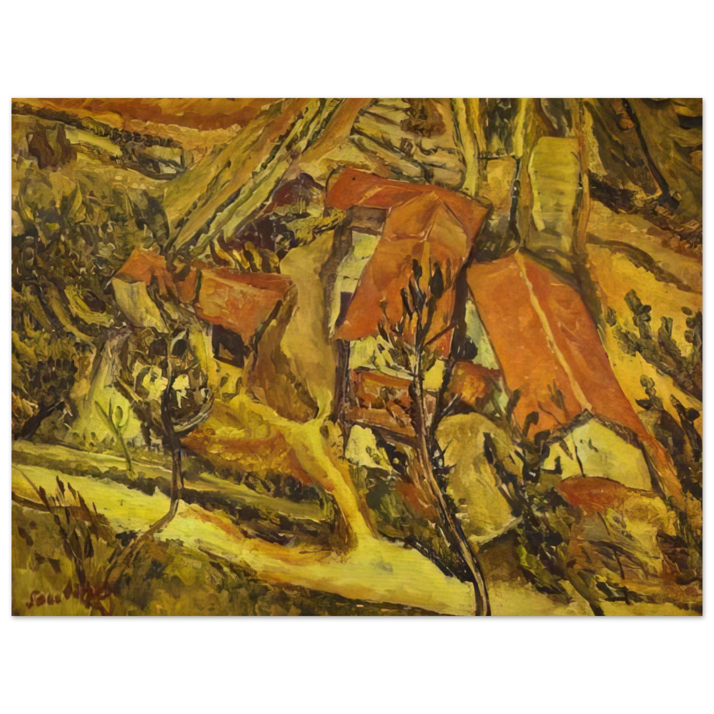 Chaim Soutine - LANDSCAPE 75x100 cm / 30x40inches Fine Art Poster
