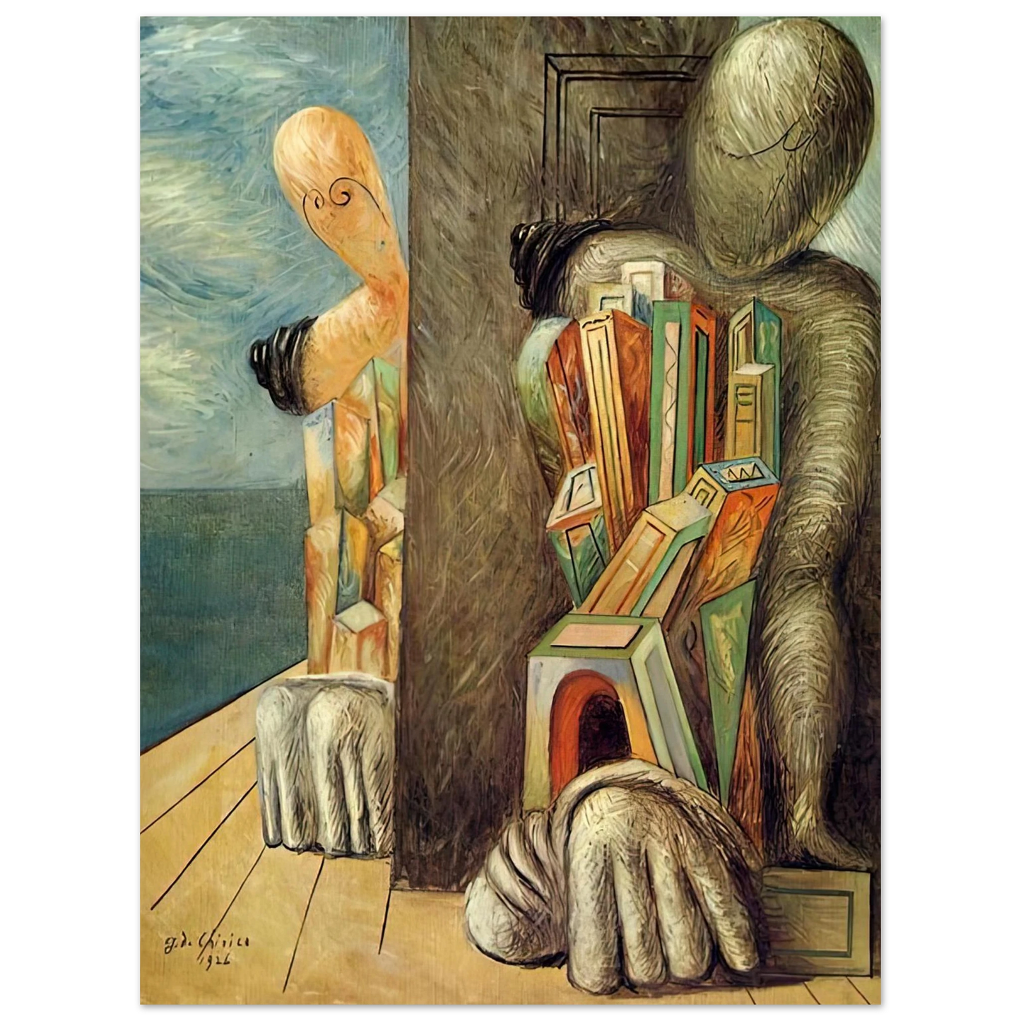 Giorgio de Chirico - ARCHAEOLOGISTS 1926 75x100 cm / 30x40inches Fine Art Poster