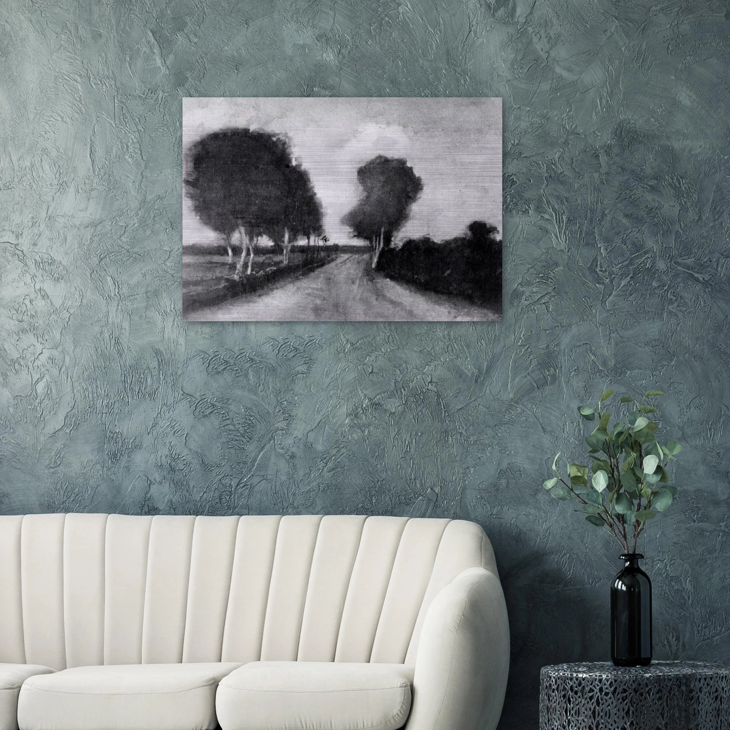 Country Lane with Trees - Vincent van Gogh Brushed Aluminum Print - 70x100 cm / 28x40 inches | Vincent van Gogh Aluminum Print | Vincent van Gogh Prints