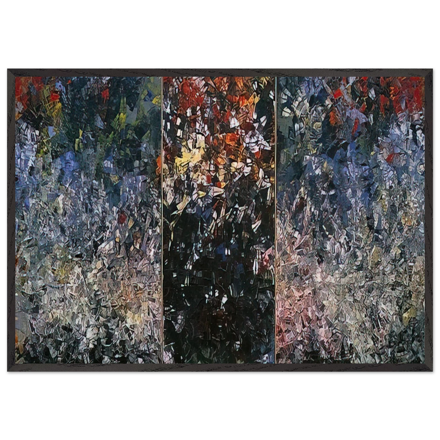 Pavane - Jean-Paul Riopelle 70x100 cm / 28x40 inches Framed Art Print – Black Wooden Frame