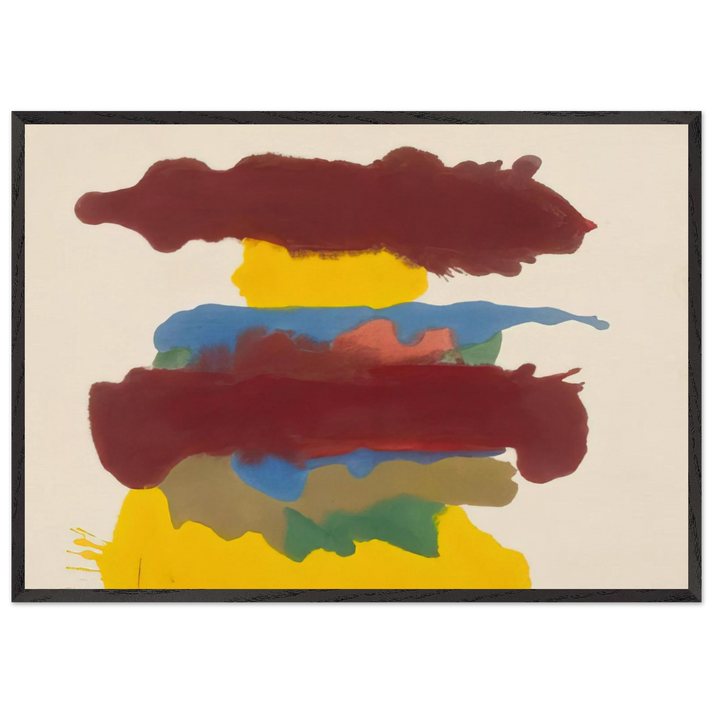 Weather Change - 1963 - Helen Frankenthaler 70x100 cm / 28x40 inches Framed Art Print – Black Wooden Frame