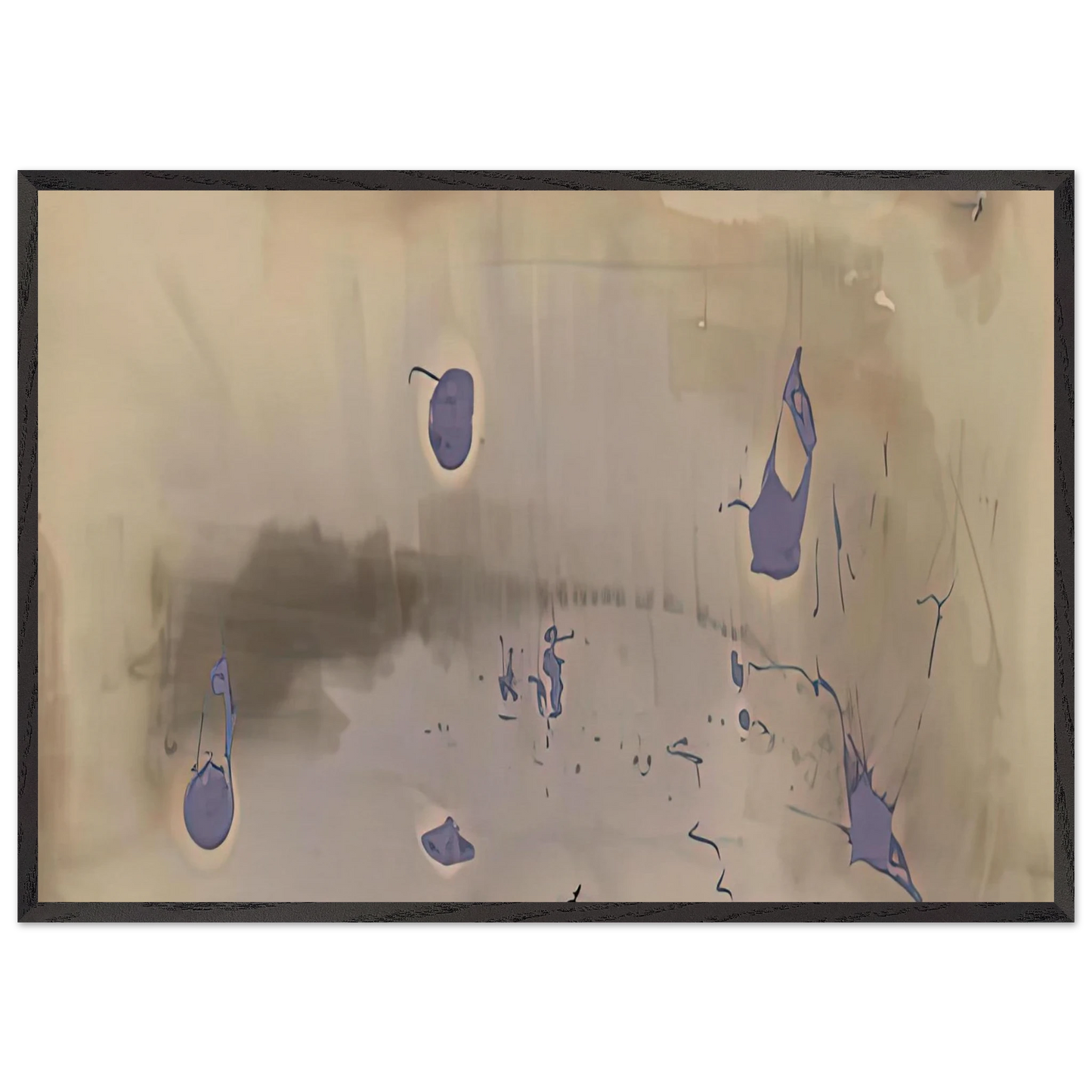 Sacrifice Decision 1981- - Helen Frankenthaler 70x100 cm / 28x40 inches Framed Art Print – Black Wooden Frame