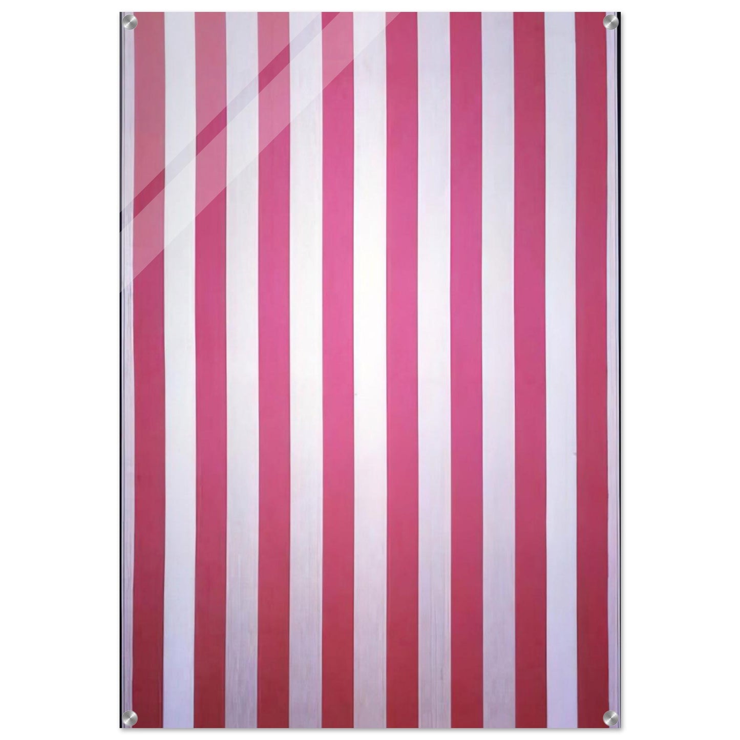 Peinture acrylique blanche sur tissu rayé blanc et rouge - 1970 - Daniel Buren Acrylic Print - 70x100 cm / 28x40″ inches | Daniel Buren Wall Art | Daniel Buren Prints