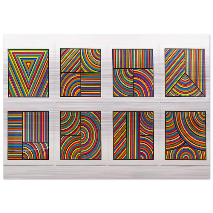 Color Bands Wadsworth Portfolio - Sol LeWitt Brushed Aluminum Print - 70x100 cm / 28x40 inches | Sol LeWitt Aluminum Print | Sol LeWitt Prints