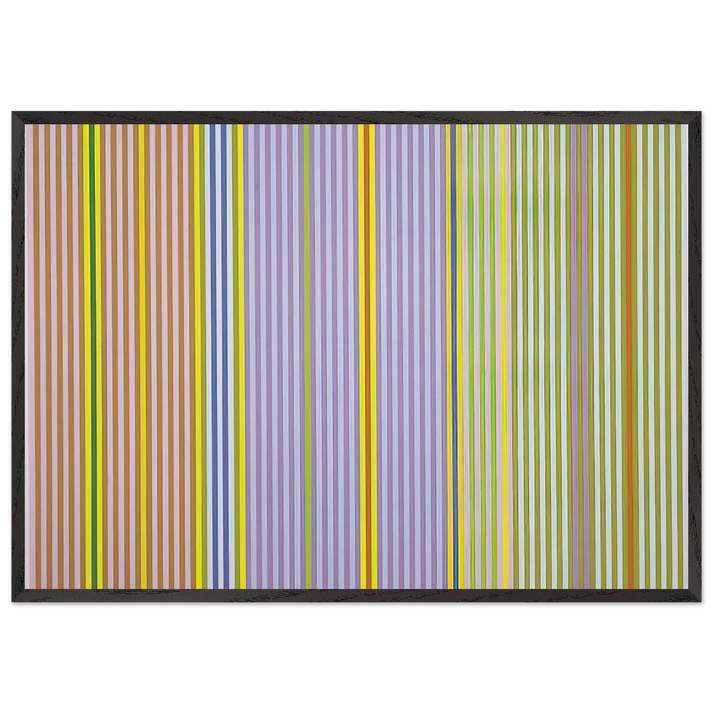 Ianthe - 1969 - Gene Davis 70x100 cm / 28x40 inches Framed Art Print – Black Wooden Frame