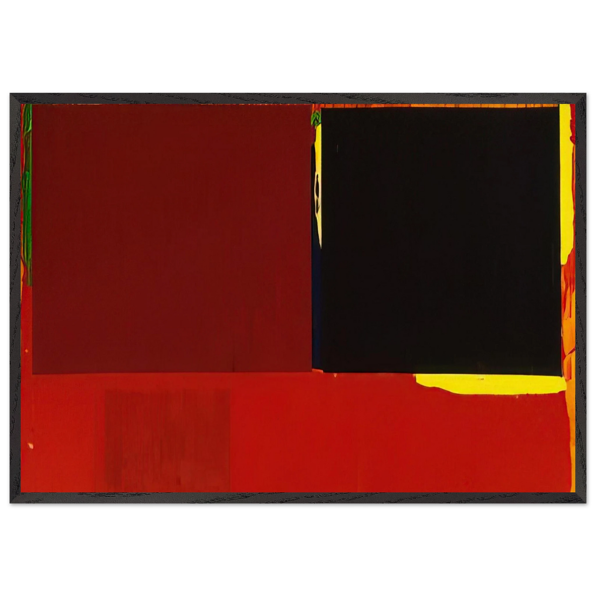 29 03 60 - 1960 - John Hoyland 70x100 cm / 28x40 inches Framed Art Print – Black Wooden Frame