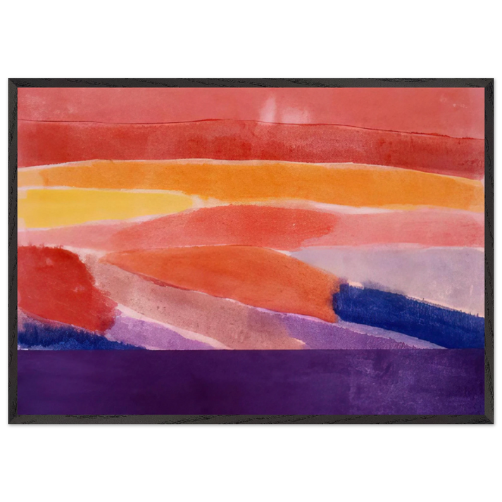 Surface Of Coral - 1981 - Ronnie Landfield 70x100 cm / 28x40 inches Framed Art Print – Black Wooden Frame