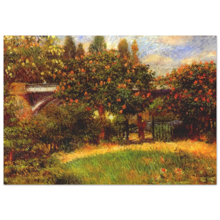Railway Bridge at Chatou - Pierre-Auguste Renoir Brushed Aluminum Print - 70x100 cm / 28x40 inches | Pierre-Auguste Renoir Aluminum Print | Pierre-Auguste Renoir Prints