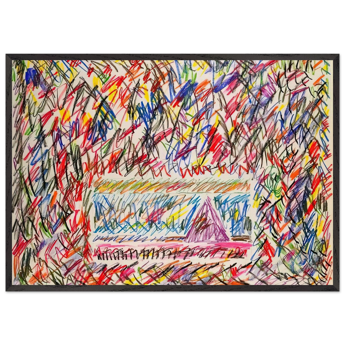 Coffee Thyme - Sam Gilliam 70x100 cm / 28x40 inches Framed Art Print – Black Wooden Frame