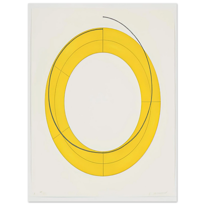 Robert Mangold - RING A YELLOW 2010 75x100 cm / 30x40inches Fine Art Poster