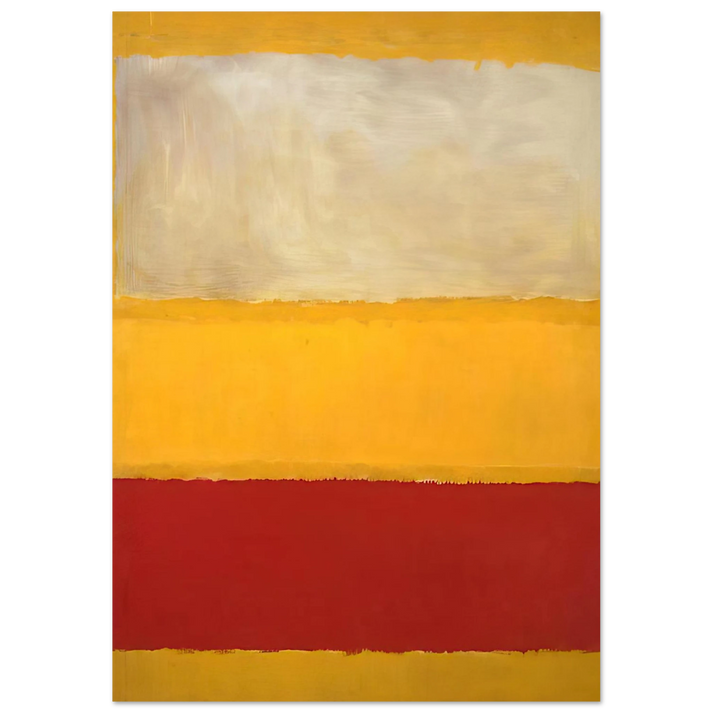 Mark Rothko - No. 13 White, Red on Yellow Wall Art - 30x40 cm / 12x16 inches - Premium Wooden Framed Poster With Fine Art Paper-canvas - Wood frame