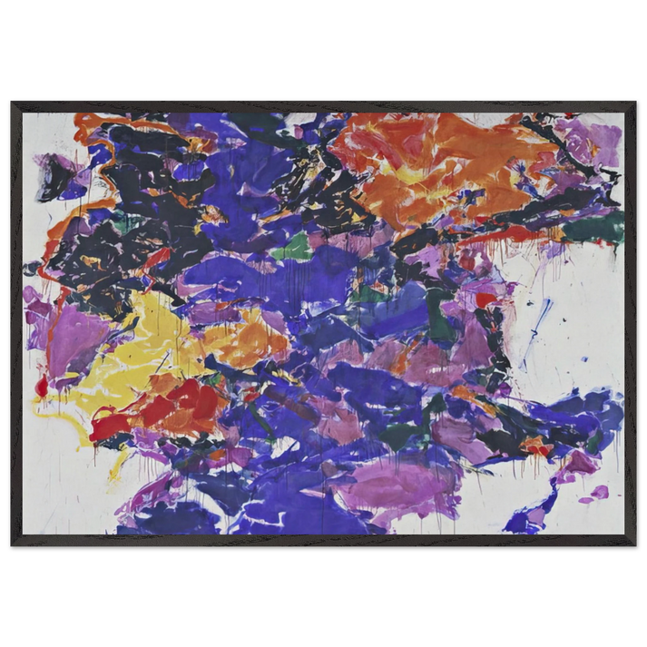 Towards Disappearance II - Sam Francis 70x100 cm / 28x40 inches Framed Art Print – Black Wooden Frame