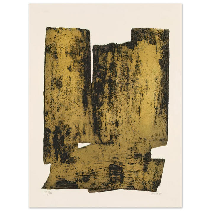 Pierre Soulages - Eau forte XII - 1957 75x100 cm / 30x40inches Fine Art Poster