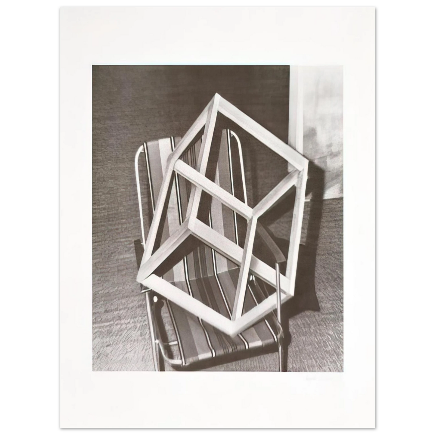 Gerhard Richter - CUBE ON LAWNCHAIR 75x100 cm / 30x40inches Fine Art Poster