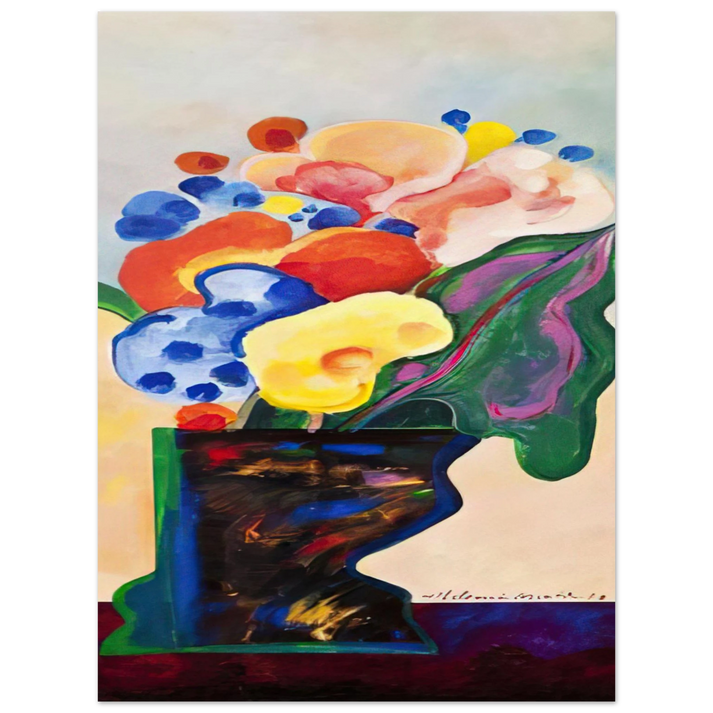 Aldemir Martins - Vase With Flowers - 1990 75x100 cm / 30x40inches Fine Art Poster