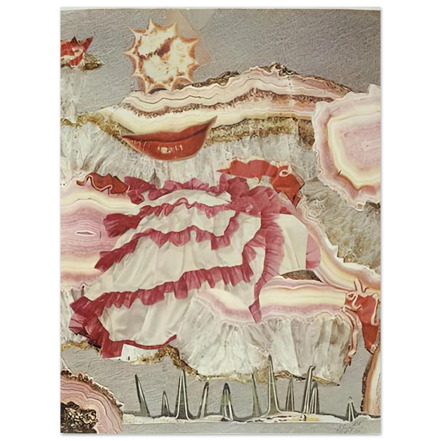 Hannah Hoch - AROUND A RED MOUTH 1967 75x100 cm / 30x40inches Fine Art Poster