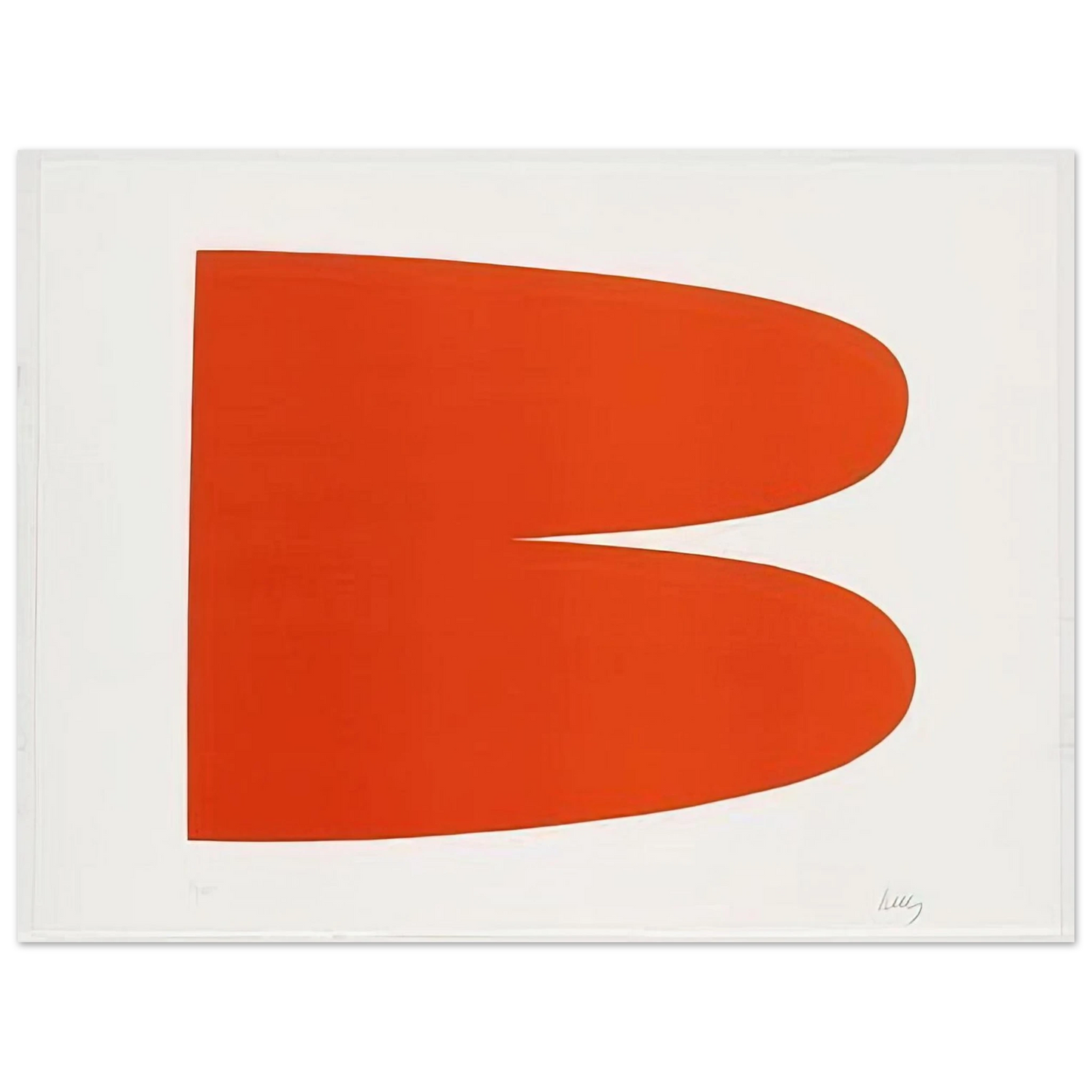Ellsworth Kelly - Red-Orange from the Suite of Twenty-Seven Color Lithographs 75x100 cm / 30x40inches Fine Art Poster