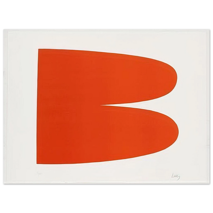 Ellsworth Kelly - Red-Orange from the Suite of Twenty-Seven Color Lithographs 75x100 cm / 30x40inches Fine Art Poster