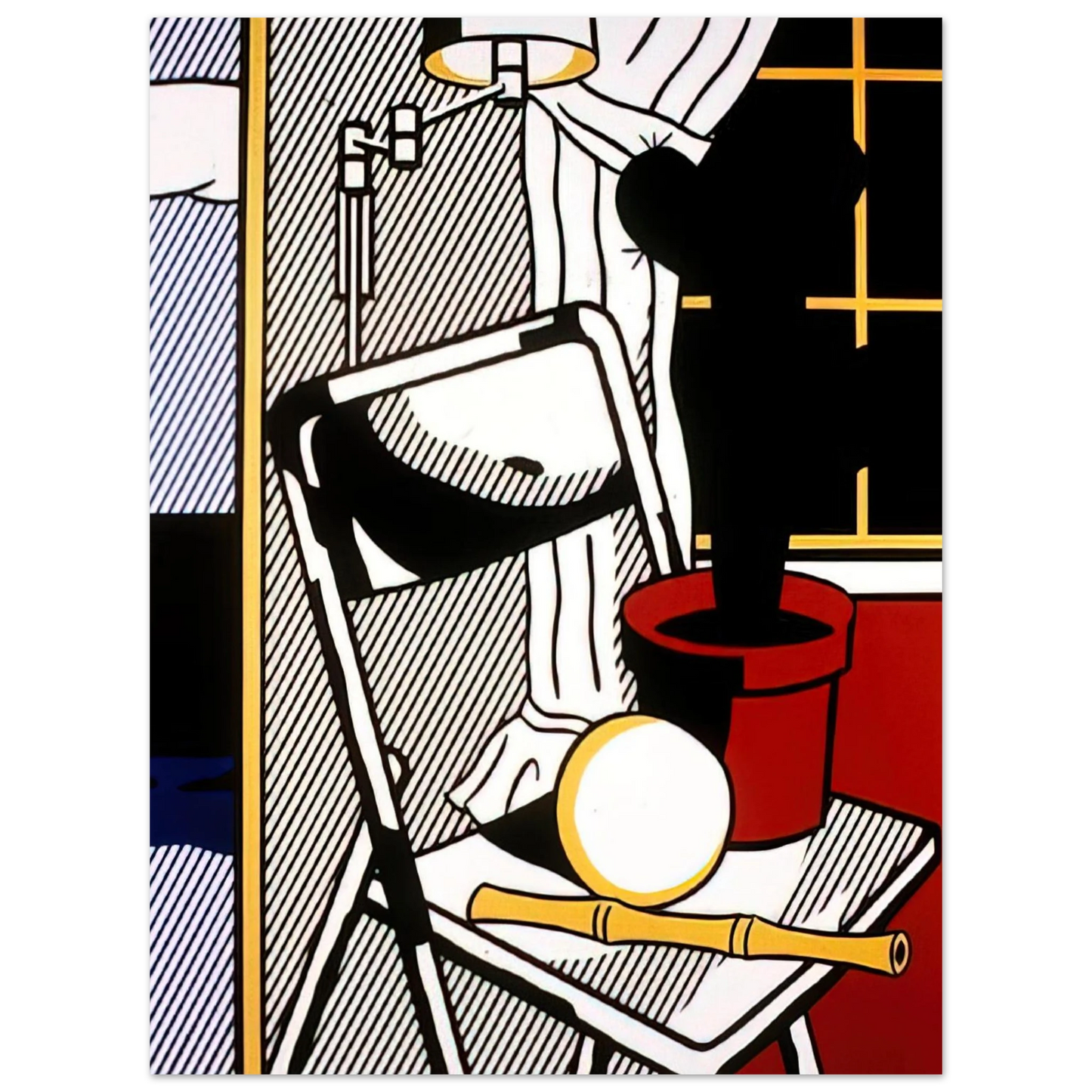 Roy Lichtenstein - INTERIOR WITH CACTUS 1978 75x100 cm / 30x40inches Fine Art Poster