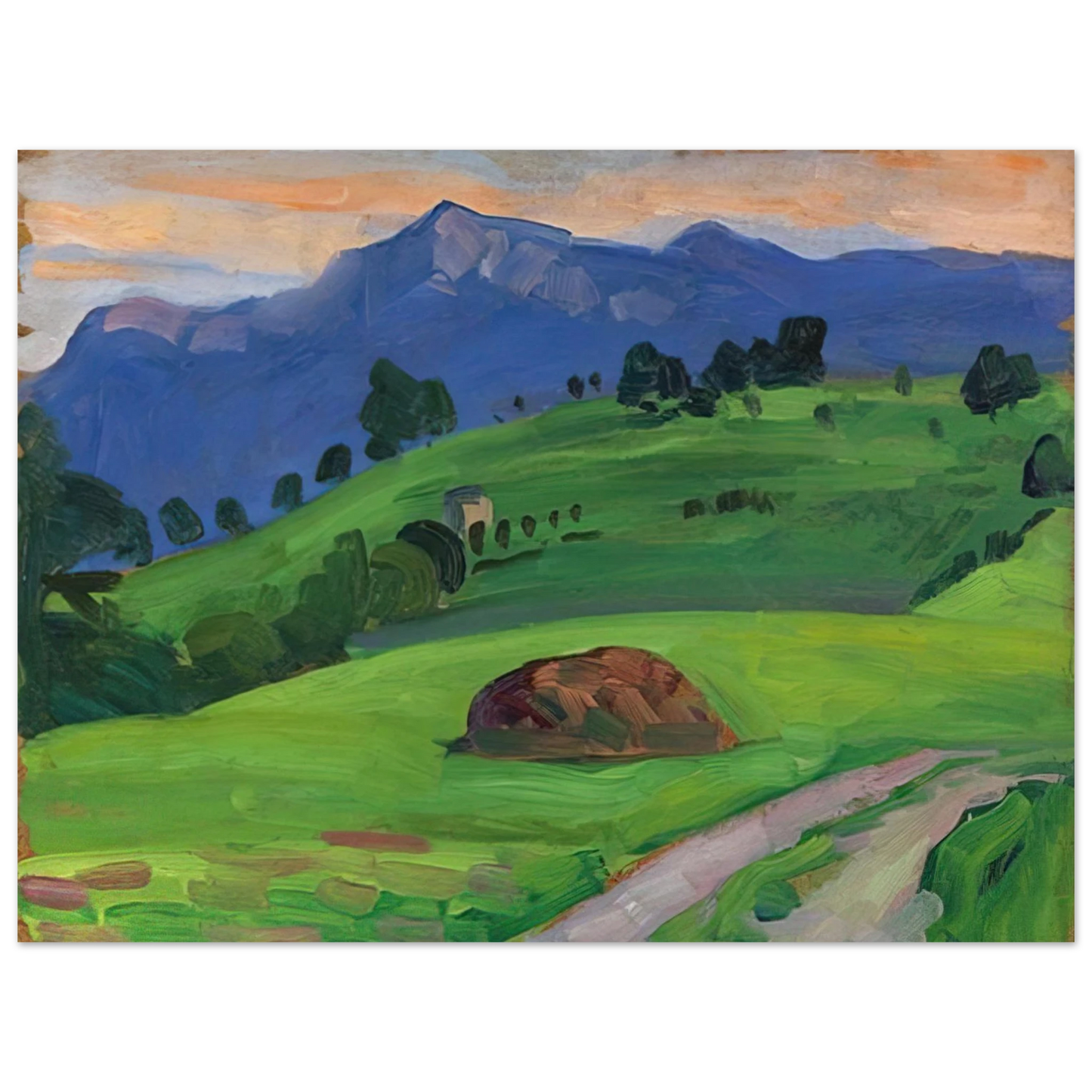 Gabriele Munter - BERGWIESE 1910 75x100 cm / 30x40inches Fine Art Poster