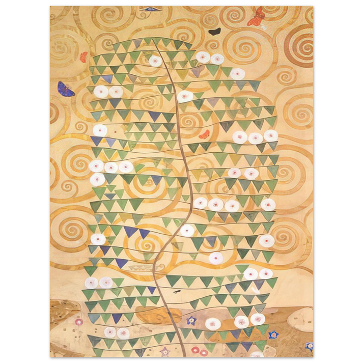 Gustav Klimt - CARTOON FOR THE FRIEZE OF THE VILLA STOCLET IN BRUSSELS RIGHT PART OF THE TREE OF LIFE 1909 75x100 cm / 30x40inches Fine Art Poster
