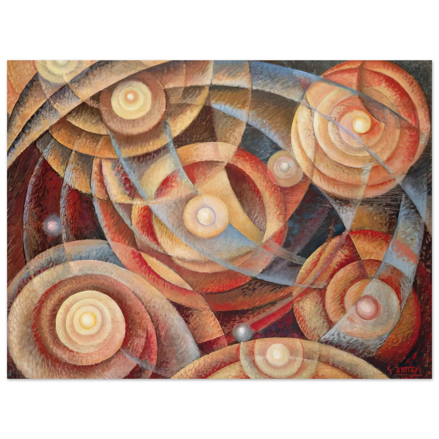 Gerardo Dottori - Ritmi astrali - 1916 75x100 cm / 30x40inches Fine Art Poster