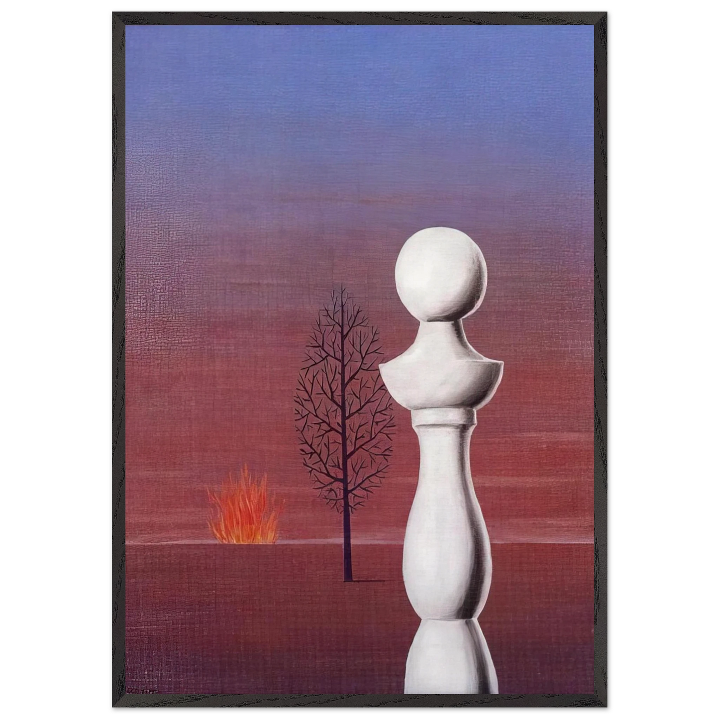 FASHIONABLE PEOPLE 1950 - Rene Magritte 70x100 cm / 28x40 inches Framed Art Print – Black Wooden Frame