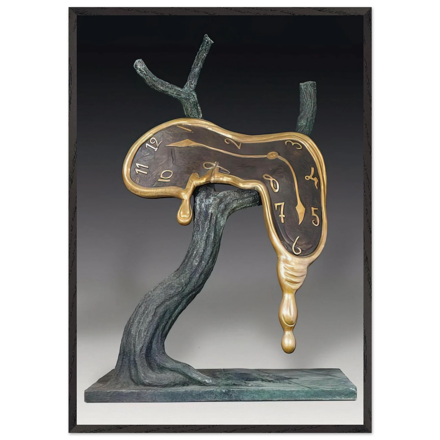 PROFILE OF TIME 1984 - Salvador Dali 70x100 cm / 28x40 inches Framed Art Print – Black Wooden Frame