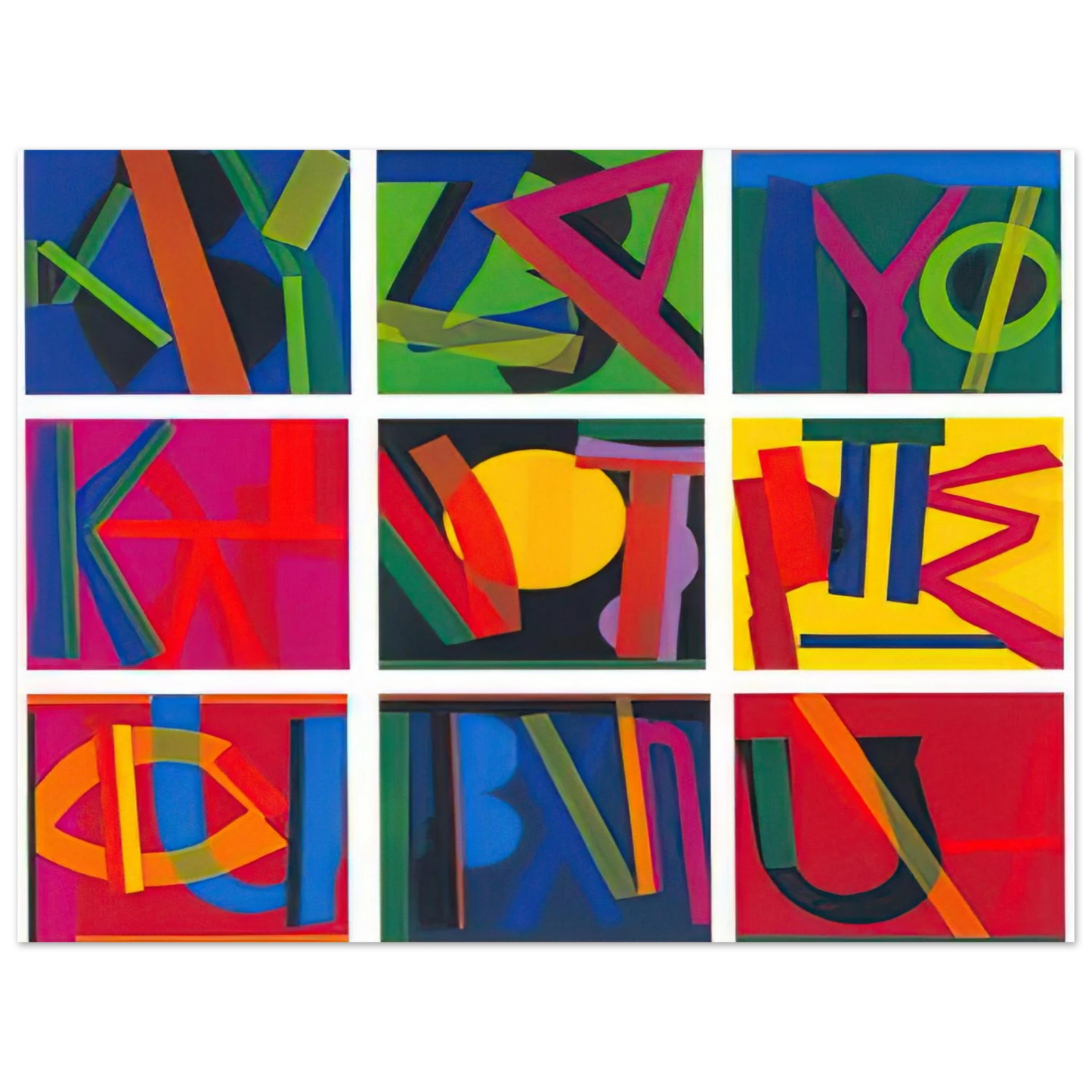 Joao Vieira - Untitled - Lettrism 75x100 cm / 30x40inches Fine Art Poster