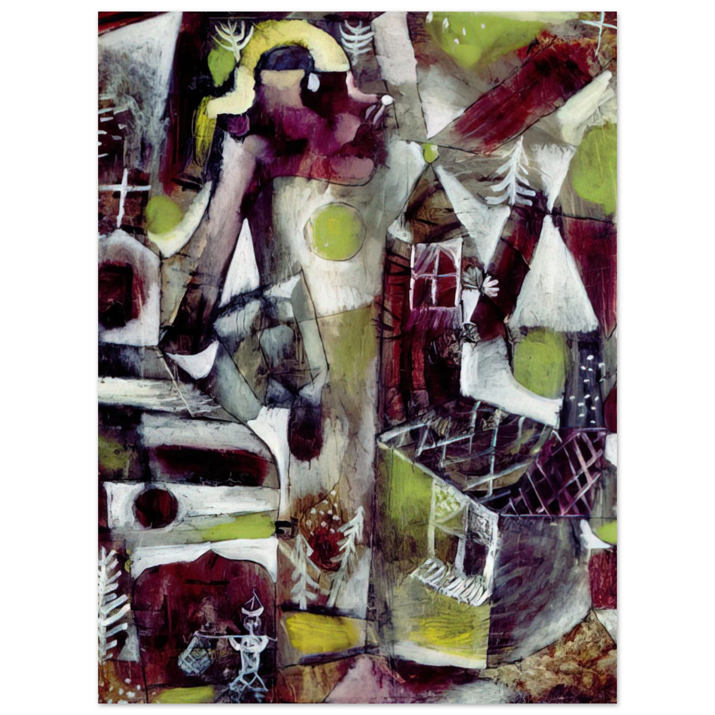Paul Klee - SWAMP LEGEND 1919 75x100 cm / 30x40inches Fine Art Poster