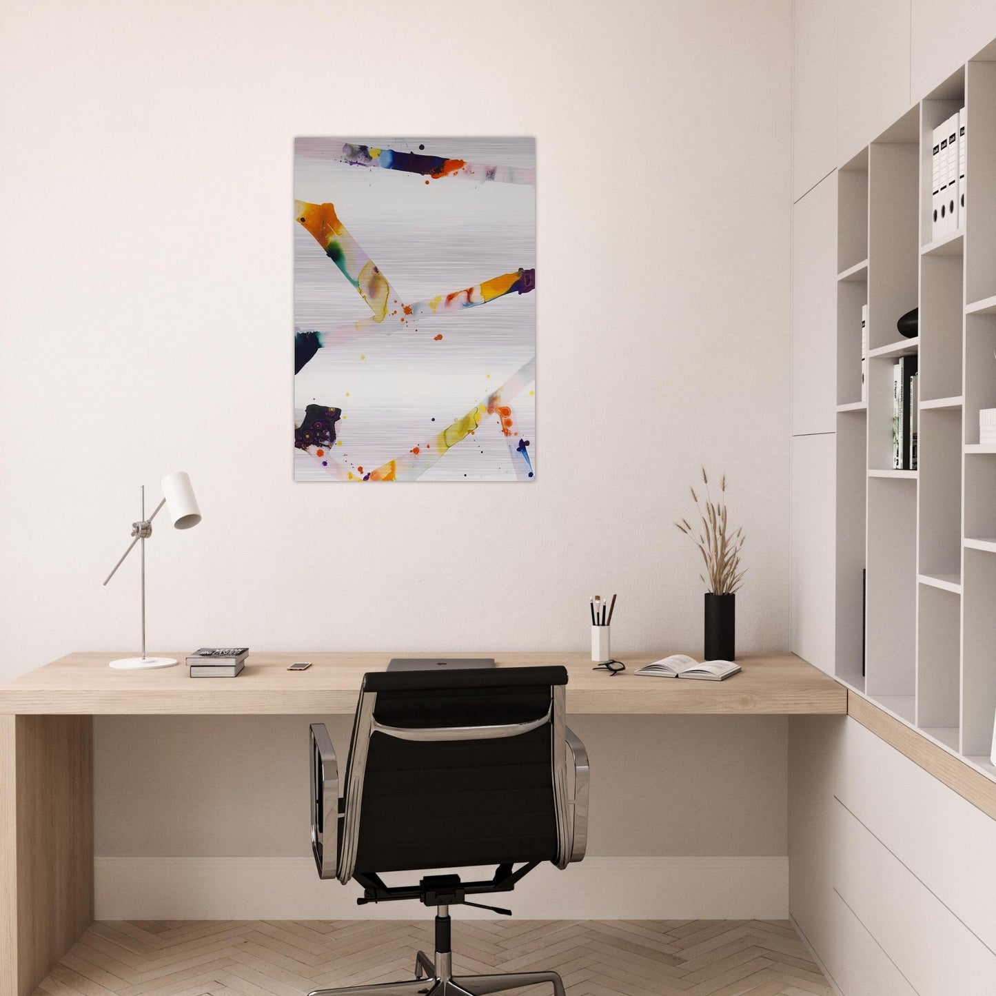 From Tokyo #3 - Sam Francis Brushed Aluminum Print - 70x100 cm / 28x40 inches | Sam Francis Aluminum Print | Sam Francis Prints