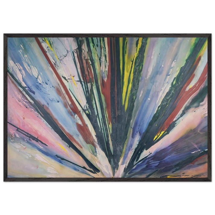 Stand - Sam Gilliam 70x100 cm / 28x40 inches Framed Art Print – Black Wooden Frame