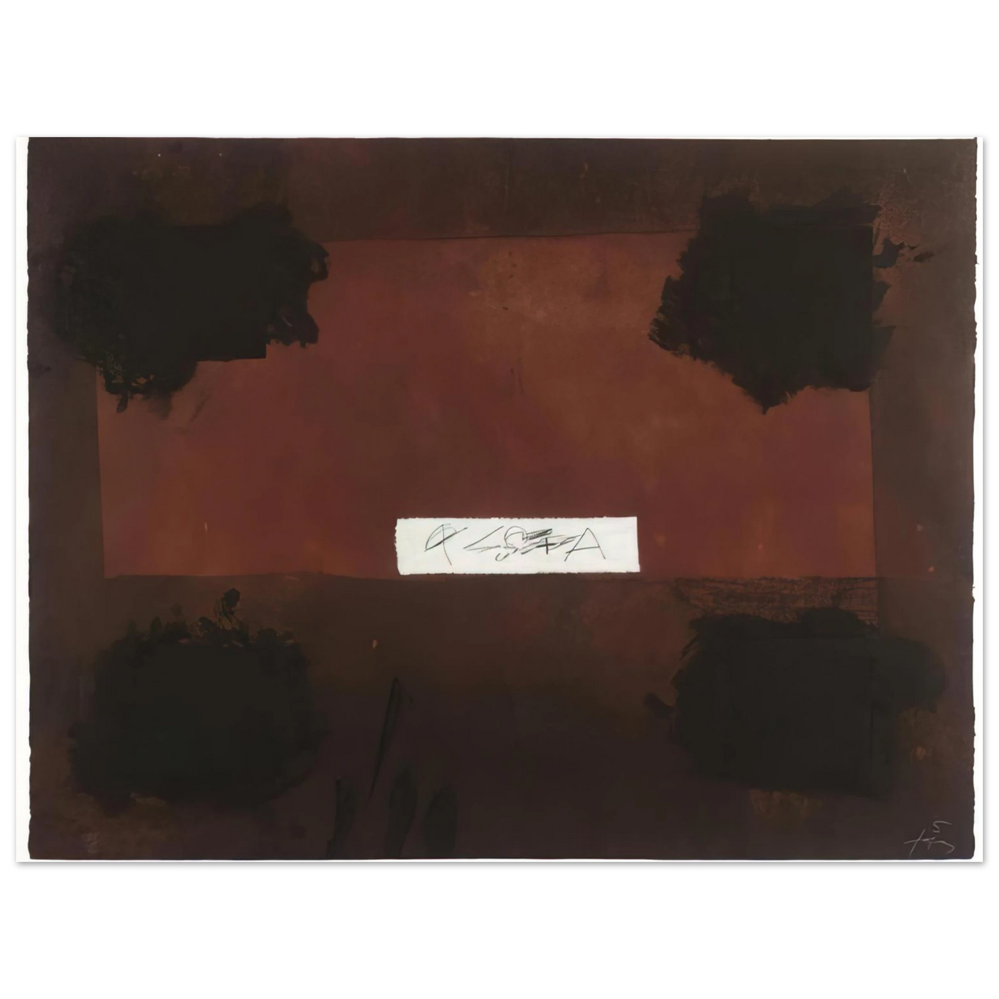 Antoni Tapies - PASTED CLOTH 1976 75x100 cm / 30x40inches Fine Art Poster