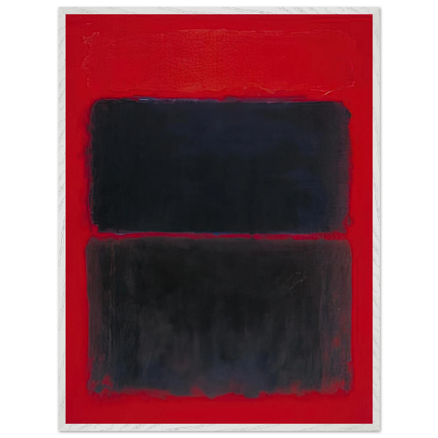 Mark Rothko - Light Red Over Black - 1957 Wall Art - 60x80 cm / 24x32 inches - Premium Wooden Framed Poster With Fine Art Paper-canvas - Wood frame