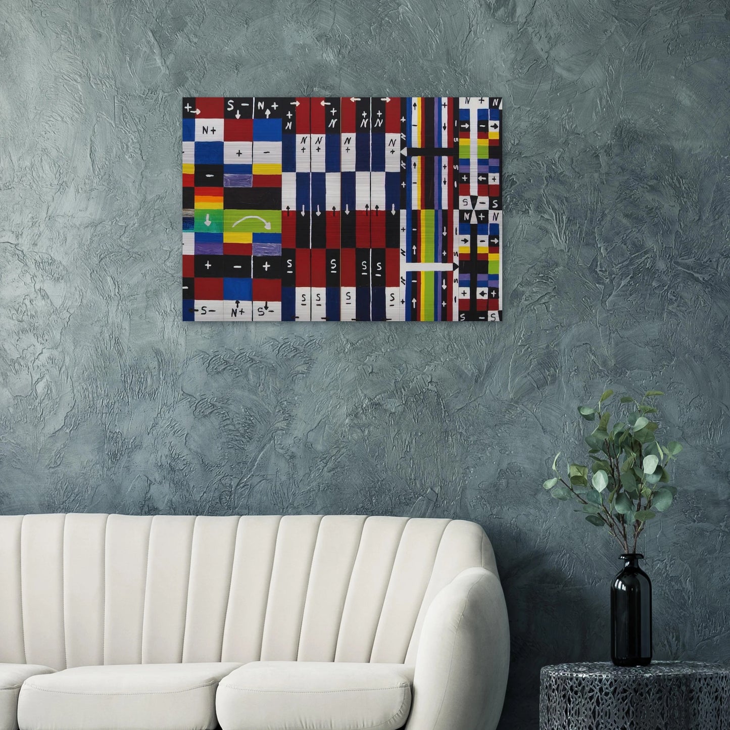 A World in Itself - 1961 - Alfred Jensen Brushed Aluminum Print - 70x100 cm / 28x40 inches | Alfred Jensen Aluminum Print | Alfred Jensen Prints