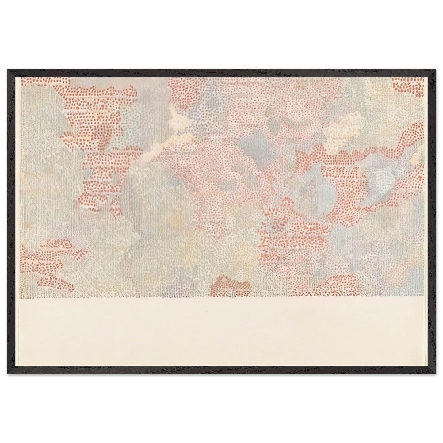 MASKELYNE DA REGION OF THE MOON FROM THE SERIES LUNAR MAPS 1972 - Nancy Graves 70x100 cm / 28x40 inches Framed Art Print – Black Wooden Frame