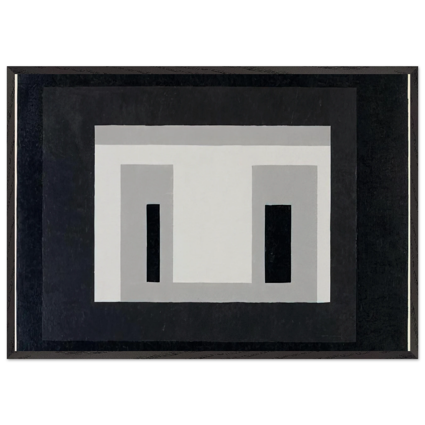 VARIANT ADOBE 1948 - Josef Albers 70x100 cm / 28x40 inches Framed Art Print – Black Wooden Frame