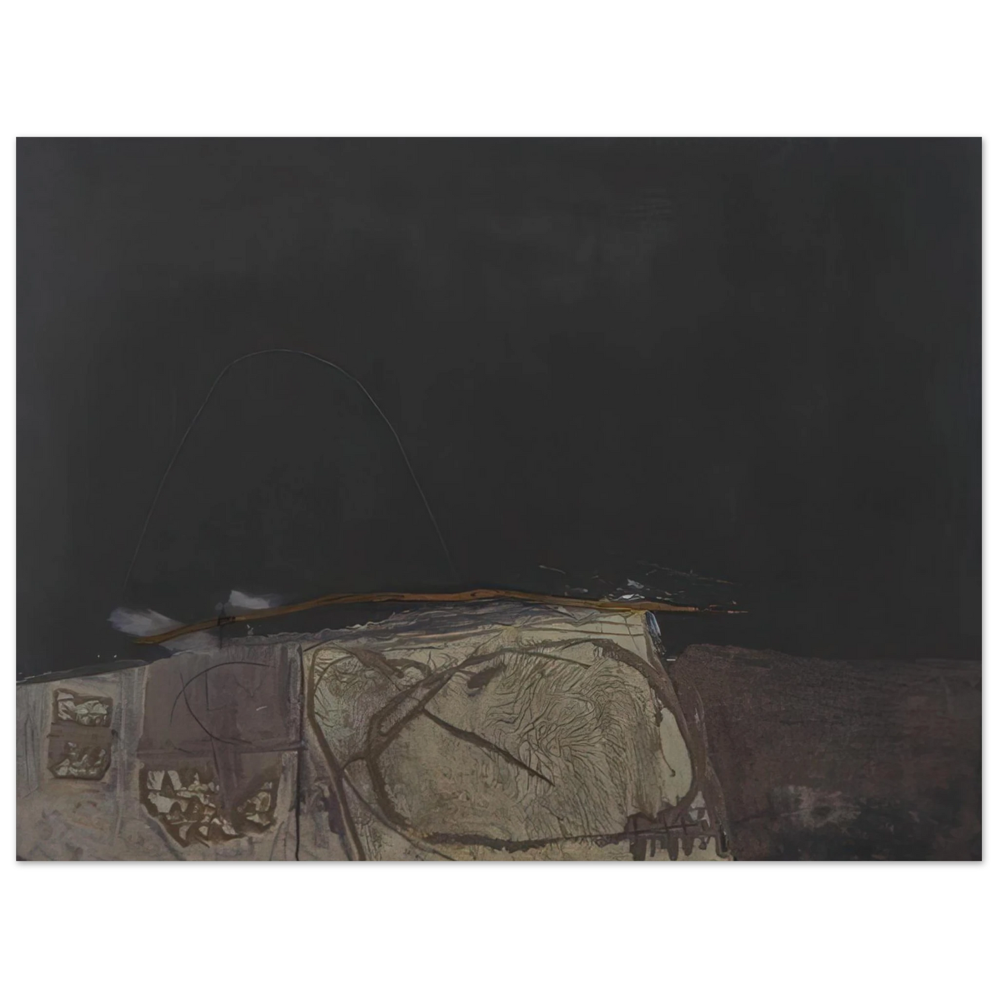 Antoni Tapies - GREY AND GREEN PAINTING 1957 75x100 cm / 30x40inches Fine Art Poster