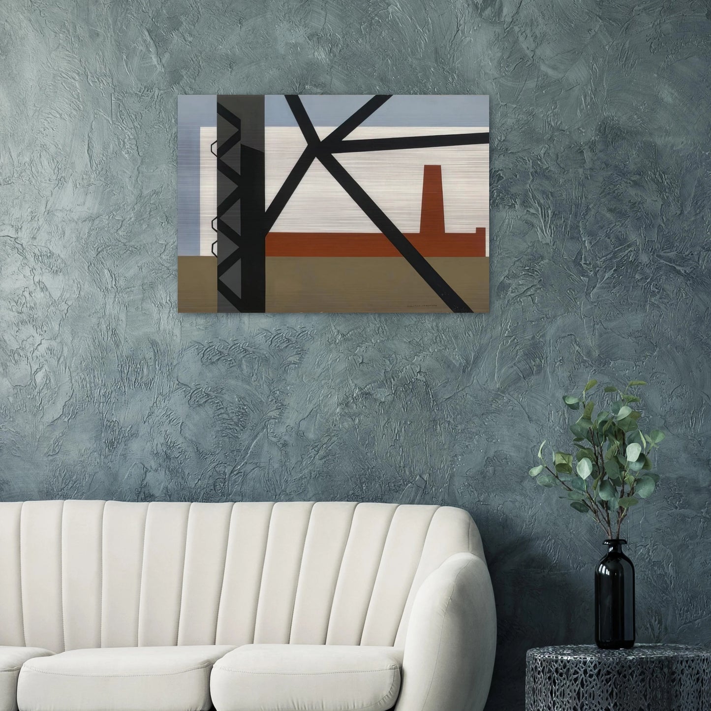 From the Bridge - 1942 - Ralston Crawford Brushed Aluminum Print - 70x100 cm / 28x40 inches | Ralston Crawford Aluminum Print | Ralston Crawford Prints