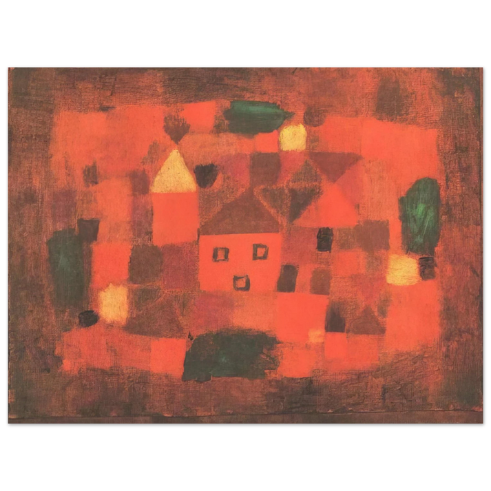 Paul Klee - LANDSCAPE WITH SUNSET 1923 75x100 cm / 30x40inches Fine Art Poster
