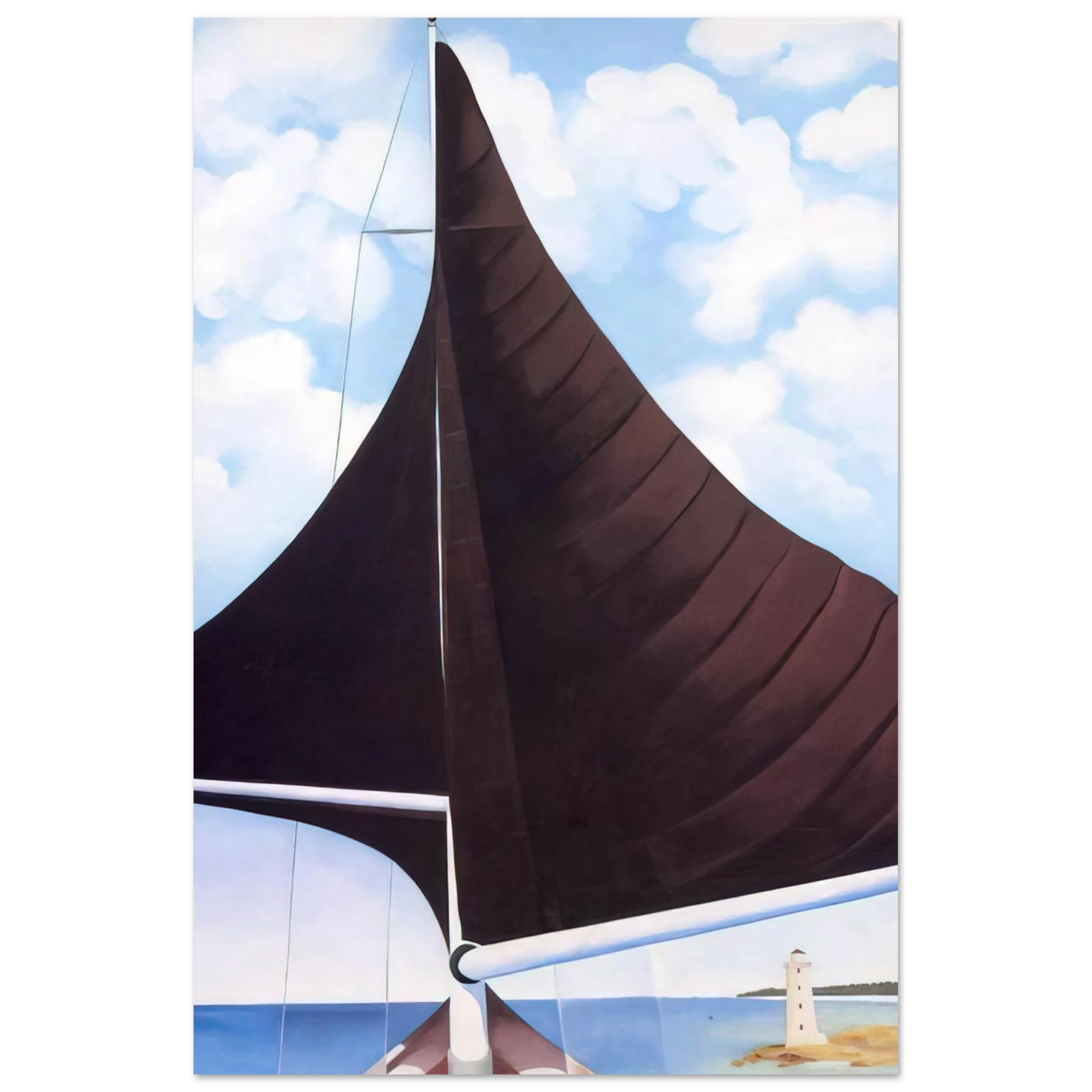 Georgia O'Keeffe - Brown Sail, Wing on Wing, Nassau Fine Art Poster