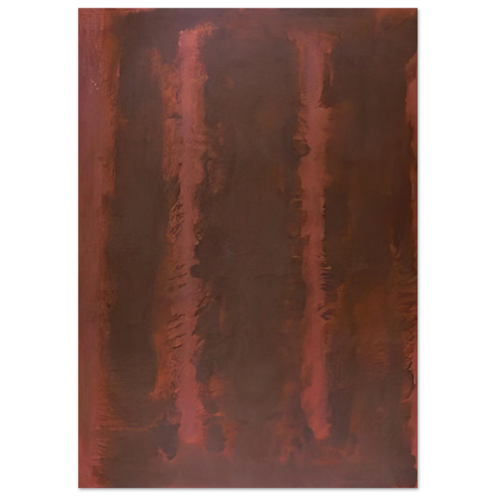 Mark Rothko - Black on Maroon - 1958 Wall Art - 60x80 cm / 24x32 inches - Premium Wooden Framed Poster With Fine Art Paper-canvas - White frame