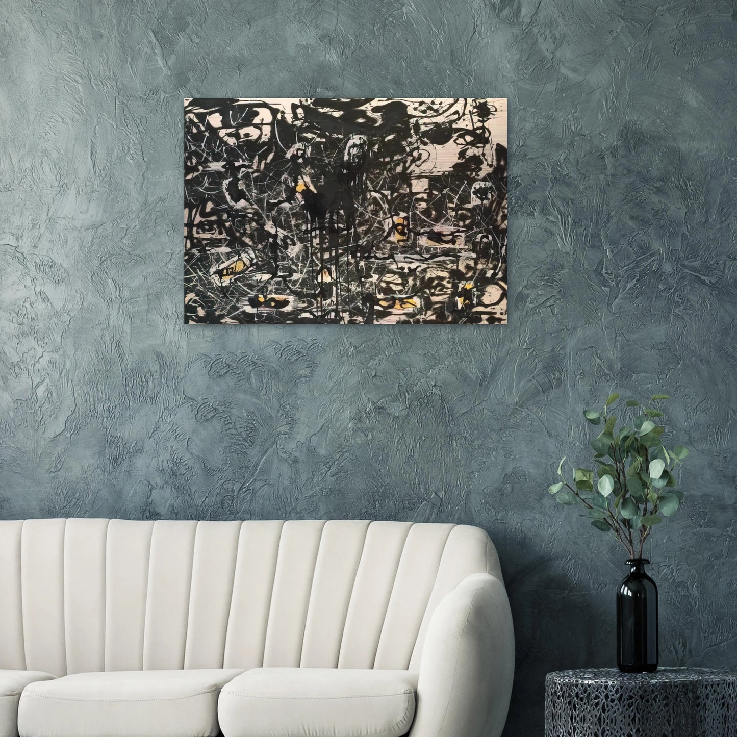 YELLOW ISLANDS - Jackson Pollock Brushed Aluminum Print - 70x100 cm / 28x40 inches | Jackson Pollock Aluminum Print | Jackson Pollock Prints