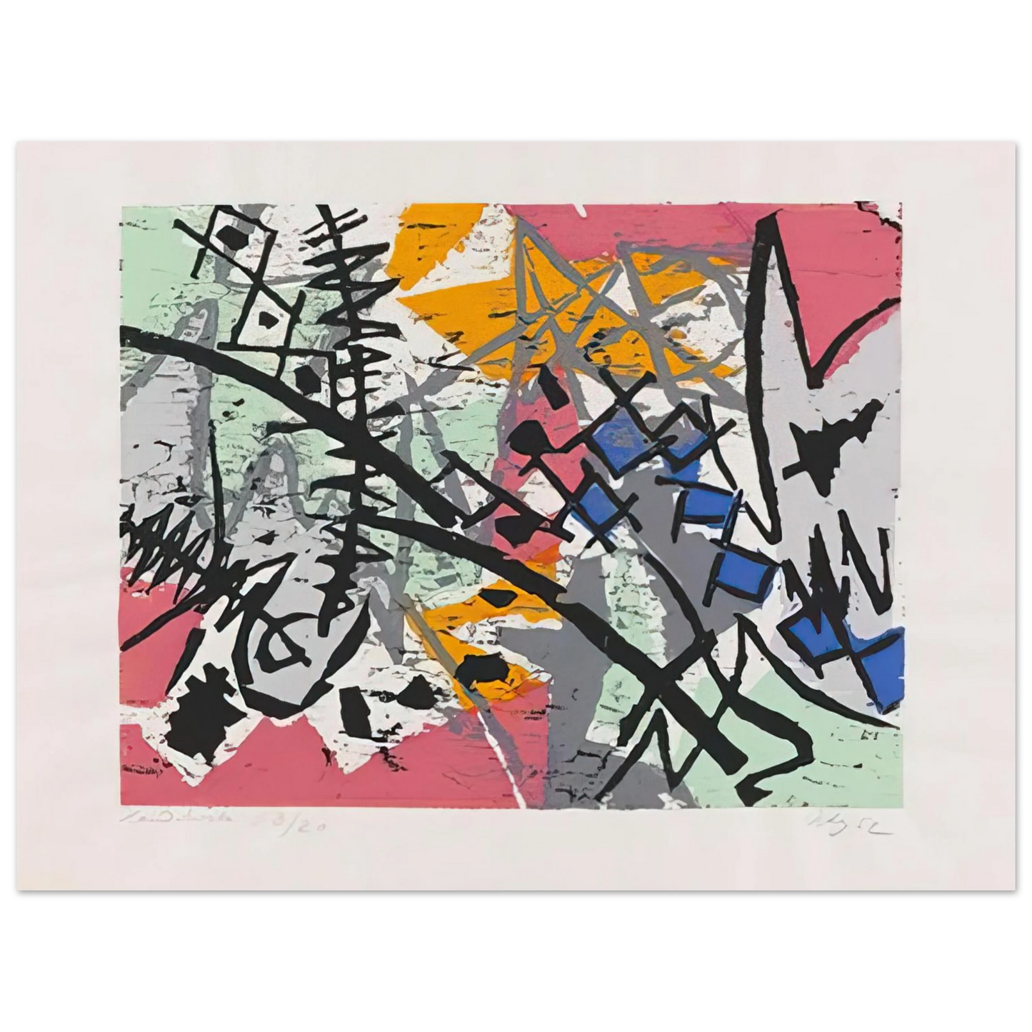 Ernst Wilhelm Nay - Farbholzschnitt 1952-4 - 1952 75x100 cm / 30x40inches Fine Art Poster