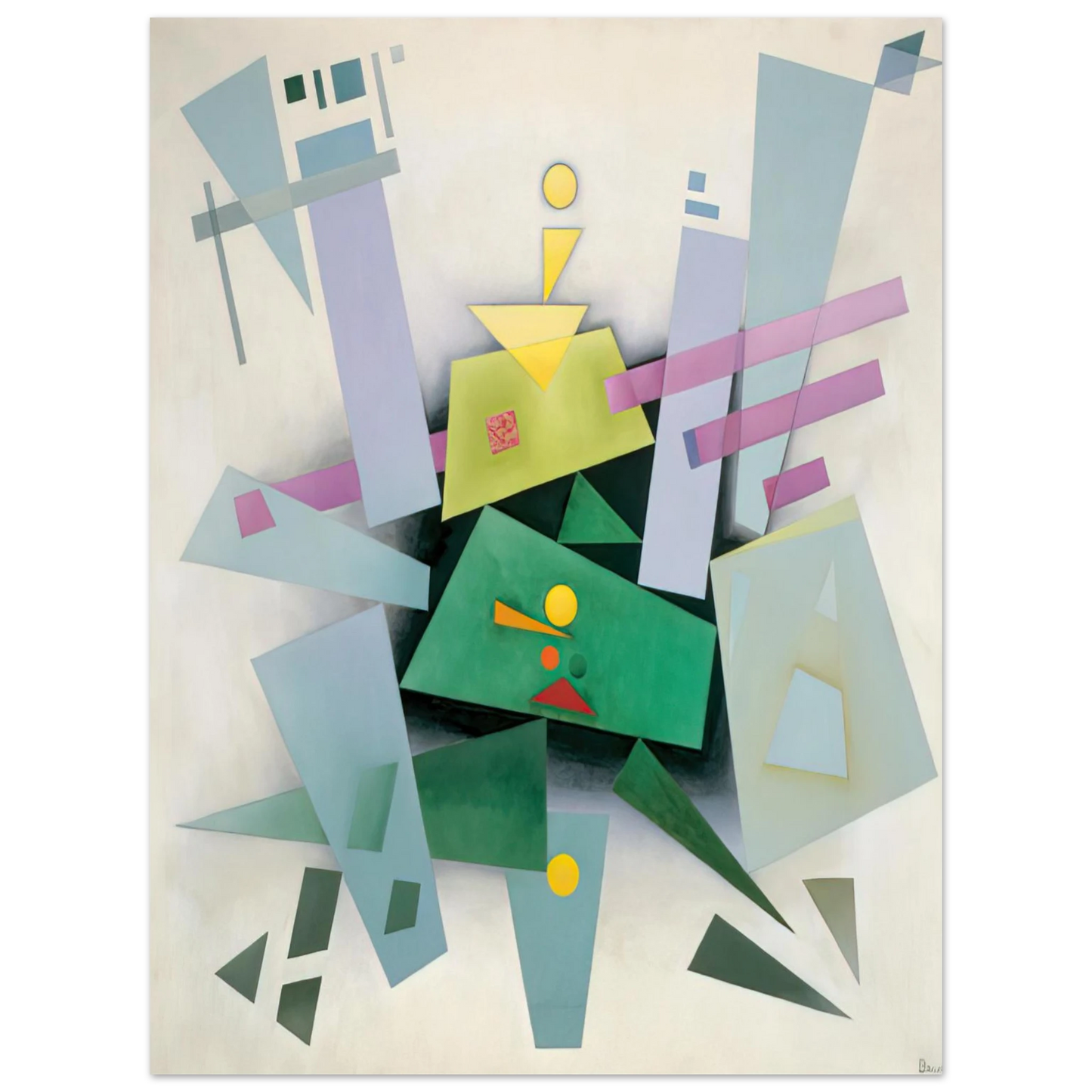 Rudolf Bauer - INVENTION COMPOSITION 31 1933 75x100 cm / 30x40inches Fine Art Poster