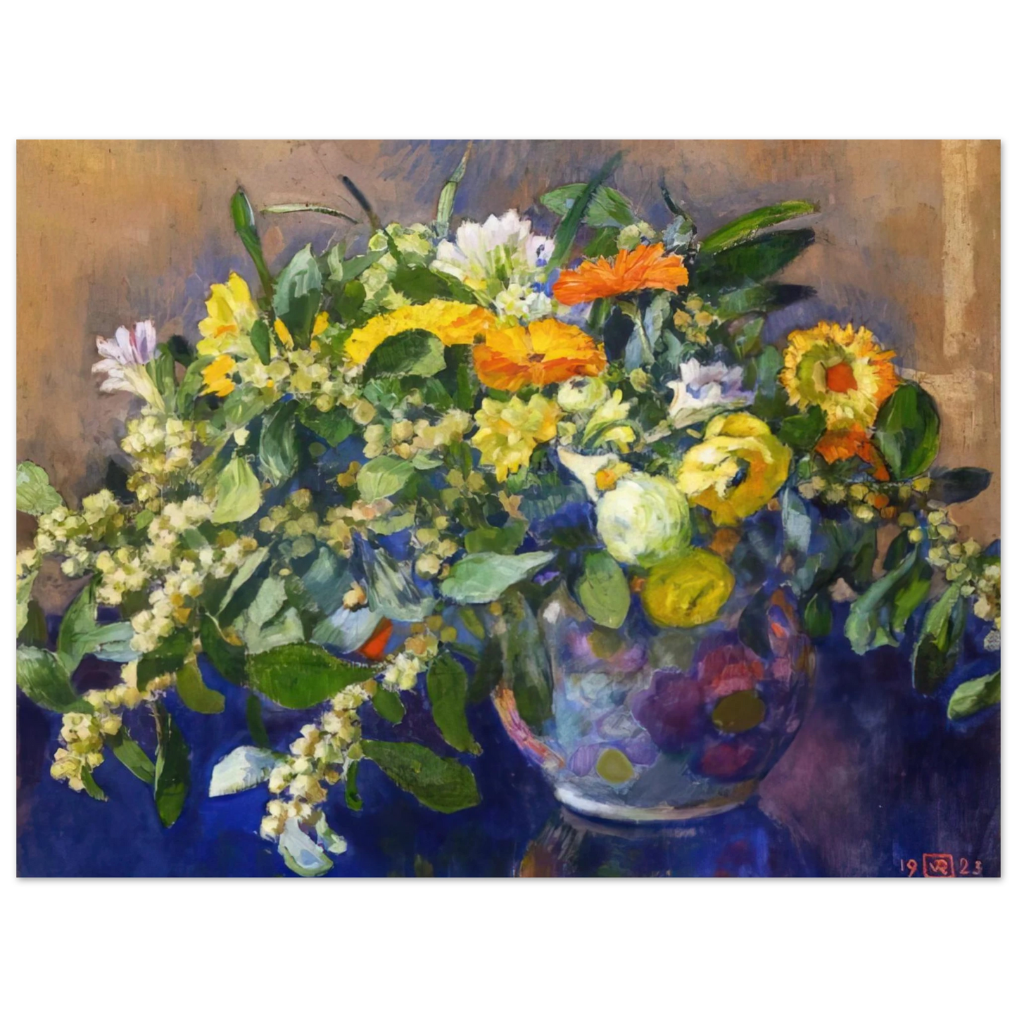 Theo van Rysselberghe - VASE OF FLOWERS 1923 75x100 cm / 30x40inches Fine Art Poster