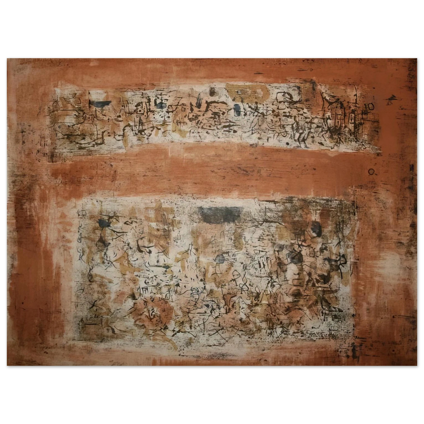 Zao Wou-Ki - ENTRE DEUX VILLES 1955 75x100 cm / 30x40inches Fine Art Poster